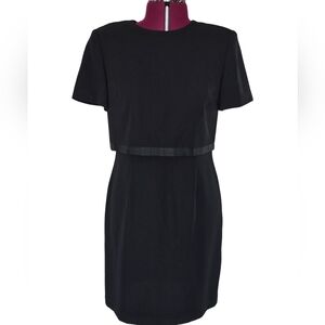 Like New! Talbots Black Sheath Dress Bow Detail In Back Size 2